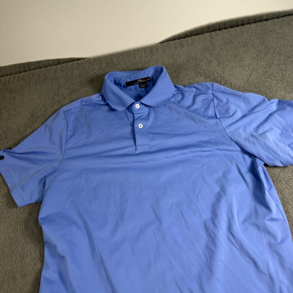 RLX Ralph Lauren Mens Medium Periwinkle Blue Short Sleeve Golf Polo Shirt